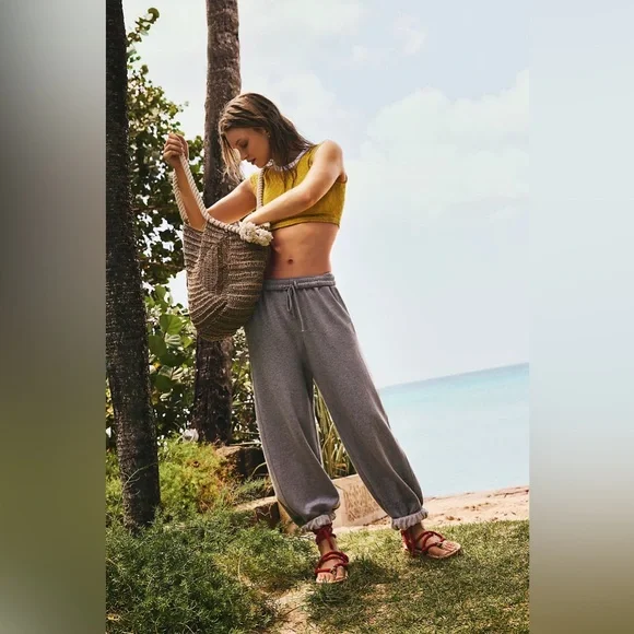 Free people fp movement Gray Sweatpants joggers slouchy relaxed essentials small - Picture 3 of 12